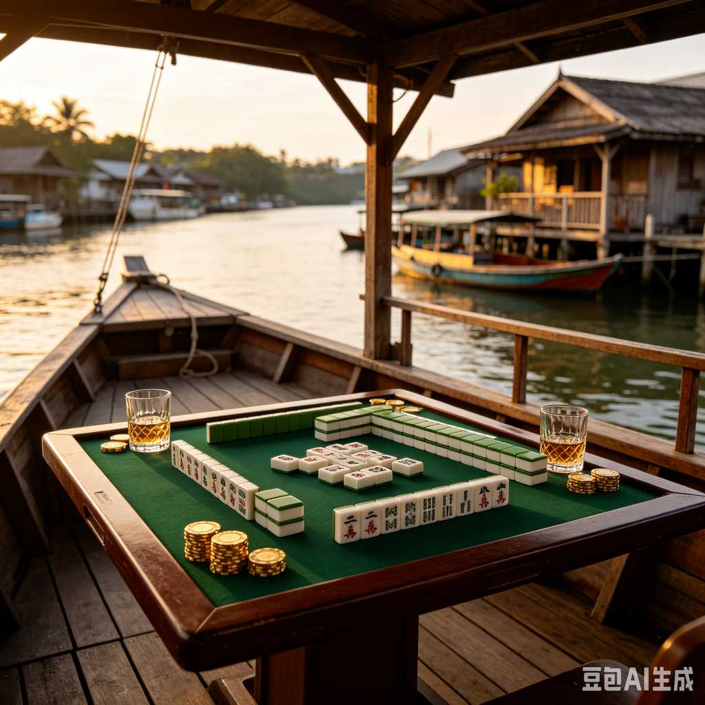 carved pattern mahjong set