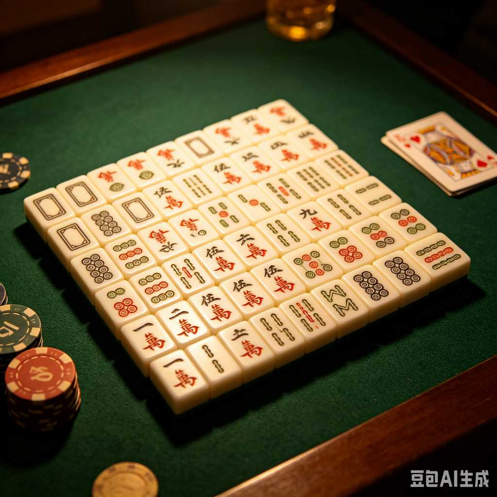 elegant text mahjong tiles